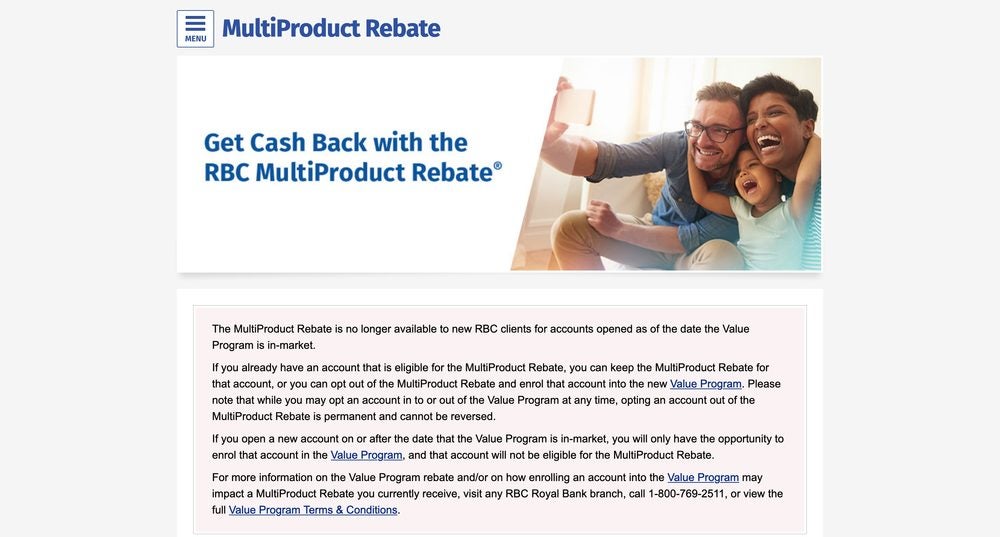 RBC Discontinuing MultiProduct Rebate RedFlagDeals Forums