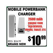 Mobile 2600mAh Powerbank Charger - $10.99 (56% off)