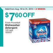 Finish Powerball Dishwasher Detergent - $7.60 off