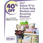 Babies"R"Us & Koala Baby Blankets And Receiving Blankets - $4.17 - $17.97 (40% Off)