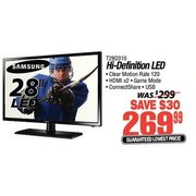 Samsung 28" LED TV - $269.99 ($30.00 off)