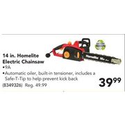 14 in. Homelite Electric Chainsaw - $39.99