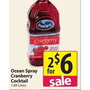 Ocean Spray Cranberry Cocktail - 2/$6.00