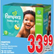 Pampers Baby Dry Diapers - $33.99