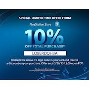 Sony Entertainment Network: This Weekend Only, Get 10% Off PlayStation Store Purchases with Discount Code!