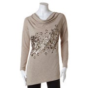 Sequined Animal Print Tunic Top - $19.99 ($29.51 Off)