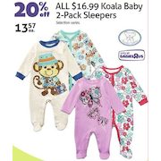 All Koala Baby 2-Pack Sleepers - $13.57 (20% off)