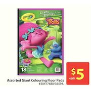 Giant Colouring Floor Pads  - $5.00