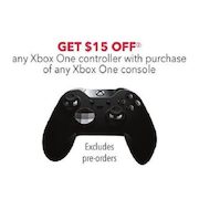 Any Xbox One Controller w/ Purchase of Any Xbox One - $15.00 off