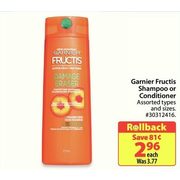 Garnier Fructis Shampoo or Conditioner - $2.96 ($0.81 off)