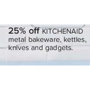 Kitchenaid Metal Bakeware, Kettles, Knives & Gadgets - 25% off
