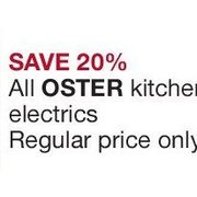All Oster Kitchen Electrics  - 20% off