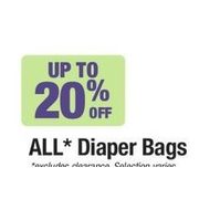All Diapers Bags - Up to 20% off
