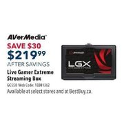 AVerMedia LGX Streaming Box - $219.99 ($30.00 off)