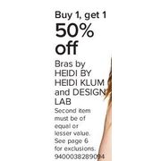 Bras by Heidi by Heidi Klum and Design Lab - BOGO 50% off