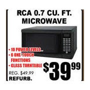 RCA 0.7 Cu. Ft. Microwave - $39.99