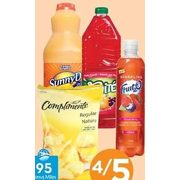 Compliments Potato Chips, Fruite Drinks, Fruit 2O Sparkling Water Or Sunnyd Citrus Punch - 4/$5.00