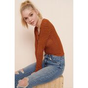 Button Front Ribbed Top - Final Sale - $5.00 ($19.95 Off)