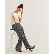 Striped Wide Leg Pull On Pants - Petite - $12.97 ($36.93 Off)