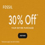 Fossil: 30% off Your Entire Purchase
