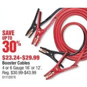 Booster Cables - $23.24-$29.99 (Up to 30% off)