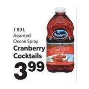 Ocean Spray Cranberry Cocktails - $3.99