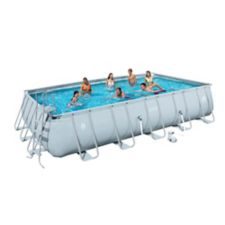 Coleman® Rectangular Steel Frame Swimming Pool with Ladder, 22-ft x 12-ft x  52-in