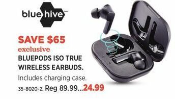 Canadian Tire Bluehive Bluepods ISO True Wireless Earbuds