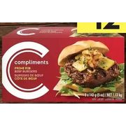 Compliments Burgers - $12.00