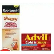 Advil Cold & Sinus Caplets or Robitussin Cough Syrup - $14.99