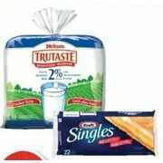 Neilson Trutaste Milk, Kraft Singles or Cracker Barrel Natural Cheese Slices - $5.49