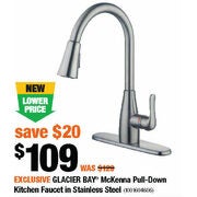 Glacier Bay McKenna Pull-Down Kitchen Faucet In Stainless Steel - $109.00 ($20.00 off)