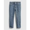 Kids Mid Rise Leopard Print Girlfriend Jeans With Washwell - $35.97 ($23.98 Off)