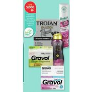 Gravol Anti-Nauseants Trojan Condoms Lubricants or Devices or Batiste Dry Shampoo or Waterless Cleansing Foam  - 10% off