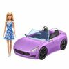 Barbie Doll And Purple Convertible Car  - $23.00
