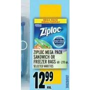 Ziploc Mega Pack Sandwich or Freezer Bags - $12.99