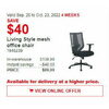 Living Style Mesh Office Chair - $99.99 ($40.00 off)