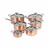 Lagostina 12-Piece Artiste-Clad Hammered Finish Cookware Set - Copper Finish - $499.99 (Up to 80% off)