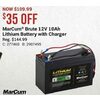 MarCum Brute 12V 10Ah Lithium Battery With Charger - $109.99 ($35.00 off)